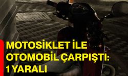 Motosiklet ile otomobil çarpıştı: 1 yaralı