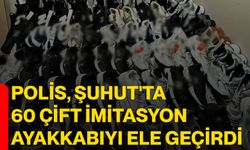 Polis, Şuhut'ta 60 Çift İmitasyon Ayakkabıyı Ele Geçirdi