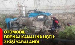 Otomobil Drenaj Kanalına Uçtu: 3 Kişi Yaralandı