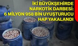 İki Büyükşehirde Narkotik Darbesi: 6 Milyon 958 Bin Uyuşturucu Hap Yakalandı