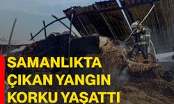 Samanlıkta çıkan yangın korku yaşattı