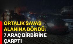 Ortalık savaş alanına döndü: 7 araç birbirine çarptı