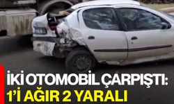 İki Otomobil Çarpıştı: 1’i Ağır 2 Yaralı