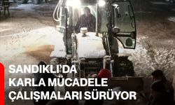 Sandıklı’da Karla Mücadele Çalışmaları Sürüyor