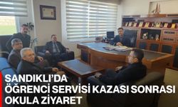 Sandıklı’da Öğrenci Servisi Kazası Sonrası Okula Ziyaret