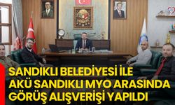 Sandıklı Belediyesi İle AKÜ Sandıklı MYO Arasında Görüş Alışverişi Yapıldı