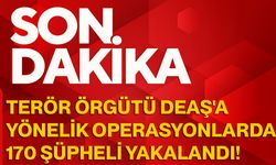 Terör örgütü DEAŞ'a yönelik operasyonlarda 170 şüpheli yakalandı!