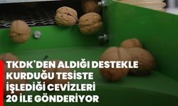 TKDK'den aldığı destekle kurduğu tesiste işlediği cevizleri 20 ile gönderiyor