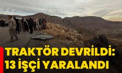 Traktör devrildi: 13 işçi yaralandı