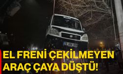 El Freni Çekilmeyen Araç Çaya Düştü!