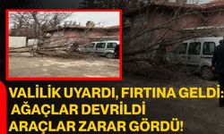 Valilik Uyardı, Fırtına Geldi: Ağaçlar Devrildi, Araçlar Zarar Gördü!