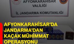 Afyonkarahisar’da Jandarma’dan Kaçak Mühimmat Operasyonu