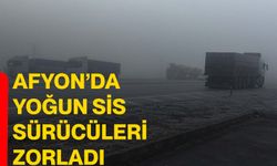 Afyon’da yoğun sis sürücüleri zorladı