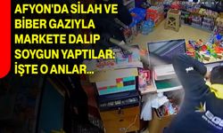Afyon'da Silah ve Biber Gazıyla Markete Dalıp Soygun Yaptılar: İşte O Anlar...