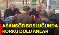 Asansör boşluğunda korku dolu anlar
