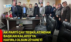 AK Parti Çay Teşkilatından Başkan Kalaycı’ya Hayırlı Olsun Ziyareti