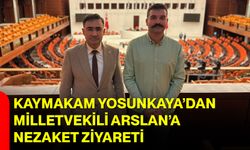 Kaymakam Yosunkaya’dan Milletvekili Arslan’a Nezaket Ziyareti