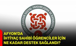 Afyon’da İhtiyaç Sahibi Öğrenciler İçin Ne Kadar Destek Sağlandı?