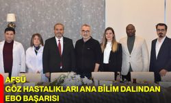 AFSÜ Göz Hastalıkları Ana Bilim Dalından EBO Başarısı