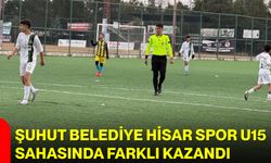 Şuhut Belediye Hisar Spor U15, Sahasında Farklı Kazandı
