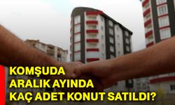 Komşuda aralık ayında kaç adet konut satıldı?