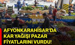 Afyonkarahisar’da kar yağışı pazar fiyatlarını vurdu!
