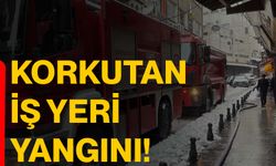 Korkutan iş yeri yangını!