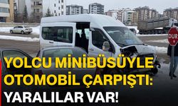 Yolcu minibüsüyle otomobil çarpıştı: Yaralılar var!