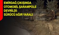 Emirdağ Çıkışında Otomobil Şarampole Devrildi, Sürücü Ağır Yaralı