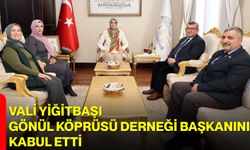 Vali Yiğitbaşı, Gönül Köprüsü Derneği Başkanını Kabul Etti