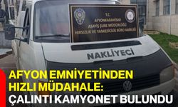 Afyon Emniyetinden Hızlı Müdahale: Çalıntı Kamyonet Bulundu