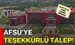 AFSÜ'ye Teşekkürlü Talep!