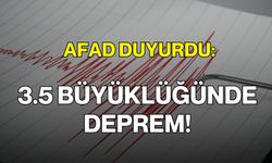 AFAD Duyurdu: 3.5 Büyüklüğünde Deprem!