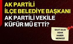 AK Partili İlçe Belediye Başkanı  AK Partili Vekile Küfür Mü Etti?