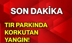 Tır parkında korkutan yangın!