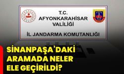 Sinanpaşa’daki aramada neler ele geçirildi?
