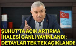Şuhut’ta Açık Artırma İhalesi Canlı Yayınlandı: Detaylar Tek Tek Açıklandı!