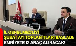 İl Genel Meclisi Şubat Ayı Toplantıları Başladı: Emniyete 12 Araç Alınacak!