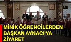Minik Öğrencilerden Başkan Aynacı’ya ziyaret