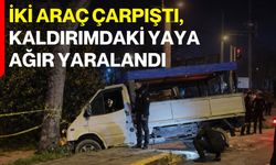 İki Araç Çarpıştı, Kaldırımdaki Yaya Ağır Yaralandı