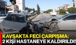 Kavşakta Feci Çarpışma: 2 Kişi Hastaneye Kaldırıldı!