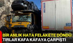 Bir Anlık Hata Felakete Döndü: Tırlar Kafa Kafaya Çarpıştı