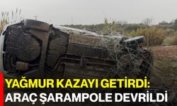 Yağmur Kazayı Getirdi: Araç Şarampole devrildi