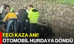 Feci Kaza Anı! Otomobil Hurdaya Döndü