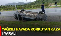 Yağışlı Havada Korkutan Kaza: 1 Yaralı