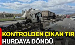 Kontrolden Çıkan Tır Hurdaya Döndü