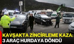 Kavşakta Zincirleme Kaza: 3 Araç Hurdaya Döndü