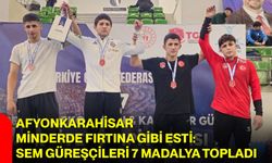 Afyonkarahisar Minderde Fırtına Gibi Esti: SEM Güreşçileri 7 Madalya Topladı