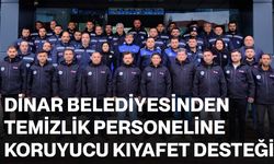 Dinar Belediyesinden Temizlik Personeline Koruyucu Kıyafet Desteği