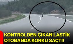 Kontrolden Çıkan Lastik Otobanda Korku Saçtı!